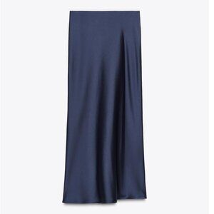 SATIN MIDI SKIRT